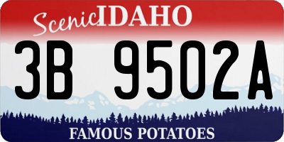 ID license plate 3B9502A
