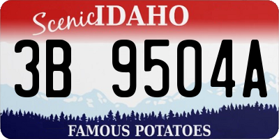 ID license plate 3B9504A