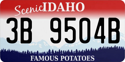 ID license plate 3B9504B