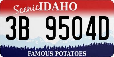 ID license plate 3B9504D