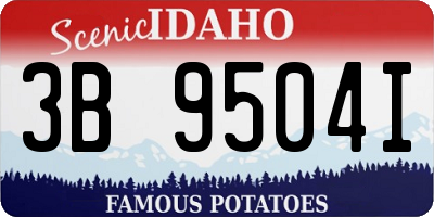 ID license plate 3B9504I