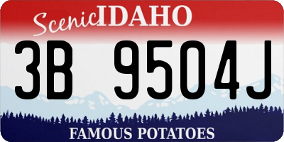 ID license plate 3B9504J