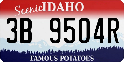 ID license plate 3B9504R