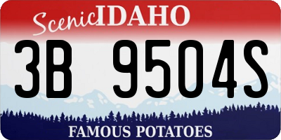 ID license plate 3B9504S