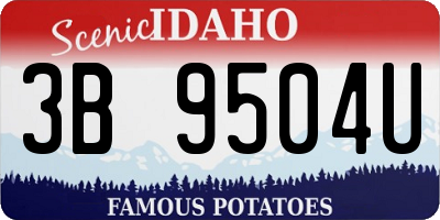 ID license plate 3B9504U