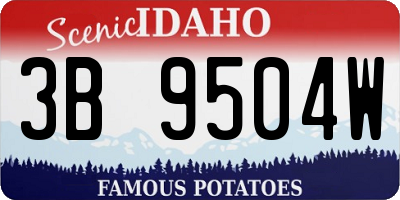 ID license plate 3B9504W