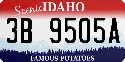 ID license plate 3B9505A