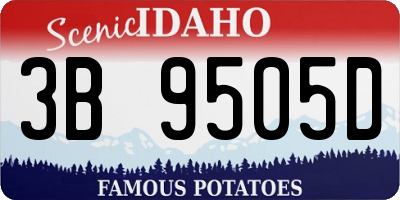 ID license plate 3B9505D