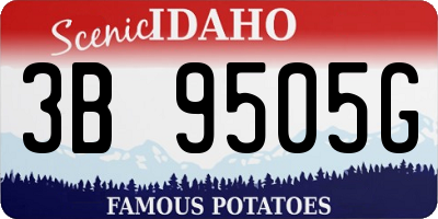 ID license plate 3B9505G