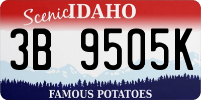 ID license plate 3B9505K