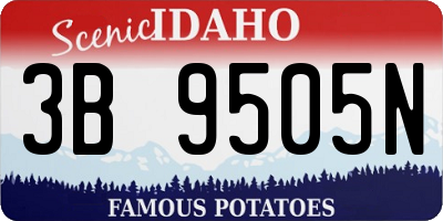 ID license plate 3B9505N