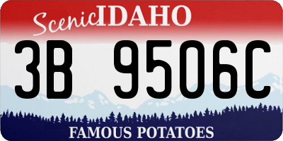 ID license plate 3B9506C