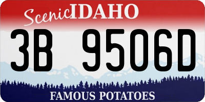 ID license plate 3B9506D