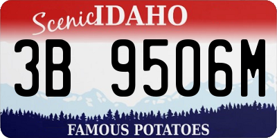 ID license plate 3B9506M