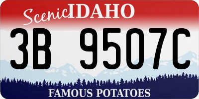 ID license plate 3B9507C