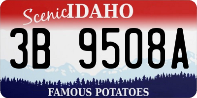 ID license plate 3B9508A