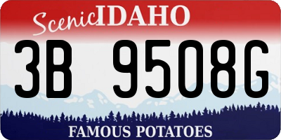 ID license plate 3B9508G