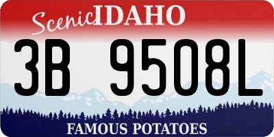 ID license plate 3B9508L