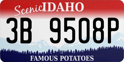 ID license plate 3B9508P