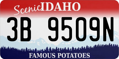 ID license plate 3B9509N