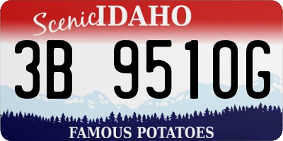 ID license plate 3B9510G