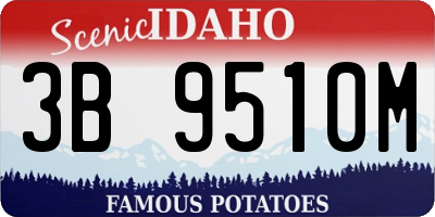 ID license plate 3B9510M