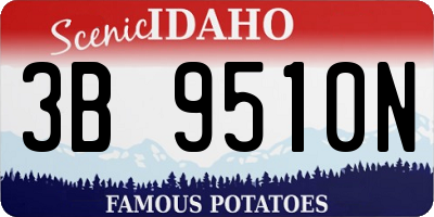 ID license plate 3B9510N