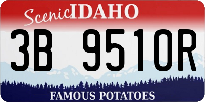 ID license plate 3B9510R