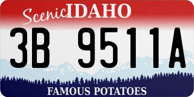 ID license plate 3B9511A
