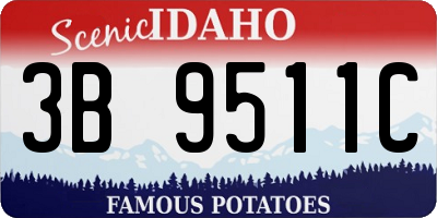 ID license plate 3B9511C