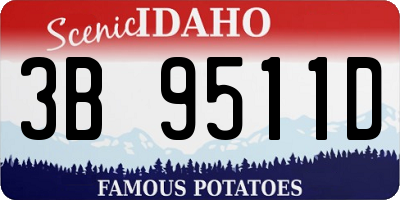 ID license plate 3B9511D