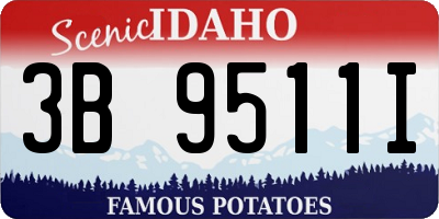 ID license plate 3B9511I