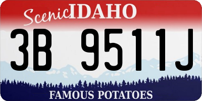 ID license plate 3B9511J