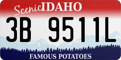 ID license plate 3B9511L