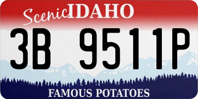 ID license plate 3B9511P