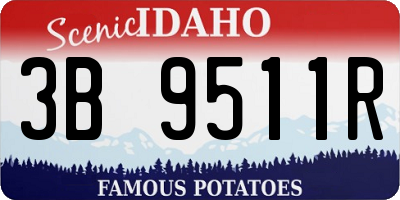 ID license plate 3B9511R
