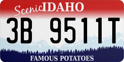 ID license plate 3B9511T