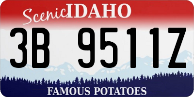 ID license plate 3B9511Z