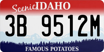 ID license plate 3B9512M