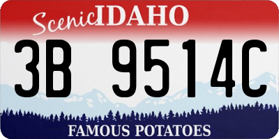 ID license plate 3B9514C
