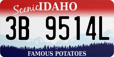 ID license plate 3B9514L
