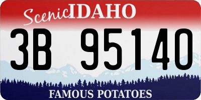 ID license plate 3B9514O
