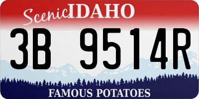 ID license plate 3B9514R