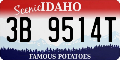 ID license plate 3B9514T