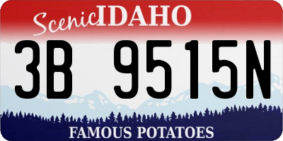 ID license plate 3B9515N