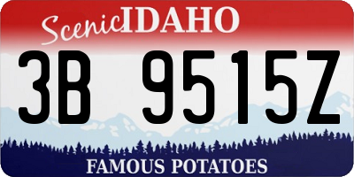 ID license plate 3B9515Z