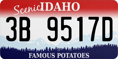 ID license plate 3B9517D