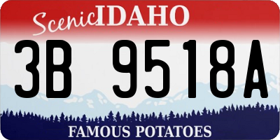 ID license plate 3B9518A