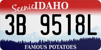ID license plate 3B9518L