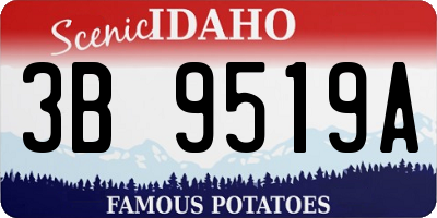 ID license plate 3B9519A